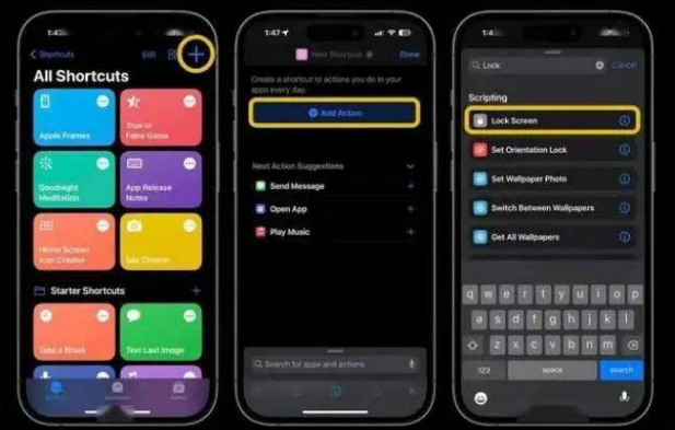 佛罗镇苹果14锁屏维修店分享iPhone14升级iOS16.4后如何创建锁屏快捷方式 